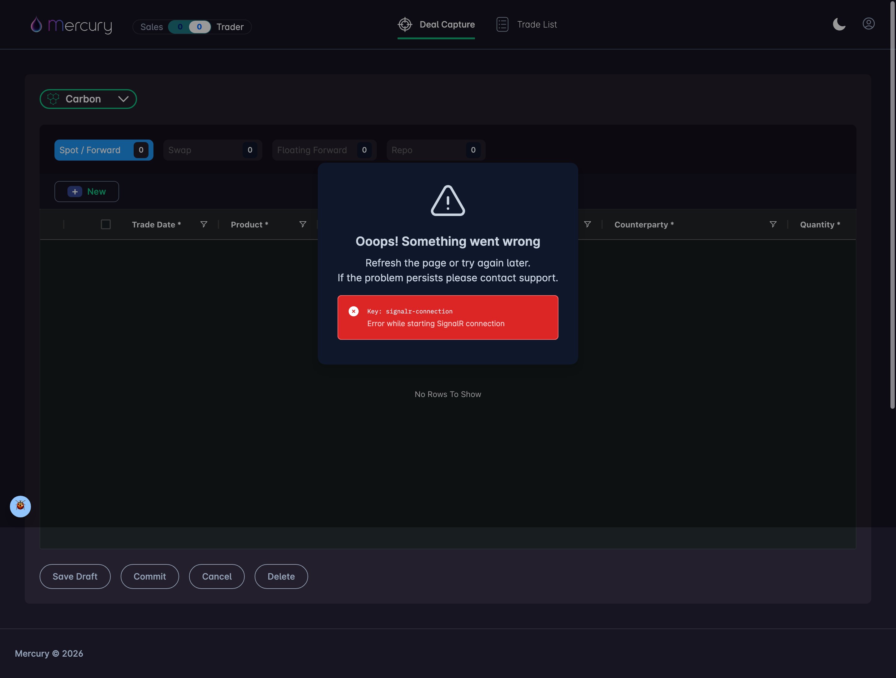 Error Message Display